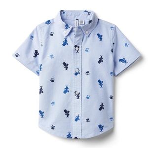 Janie and Jack- DISNEY ALICE IN WONDERLAND MAD HATTER OXFORD SHIRT size 7